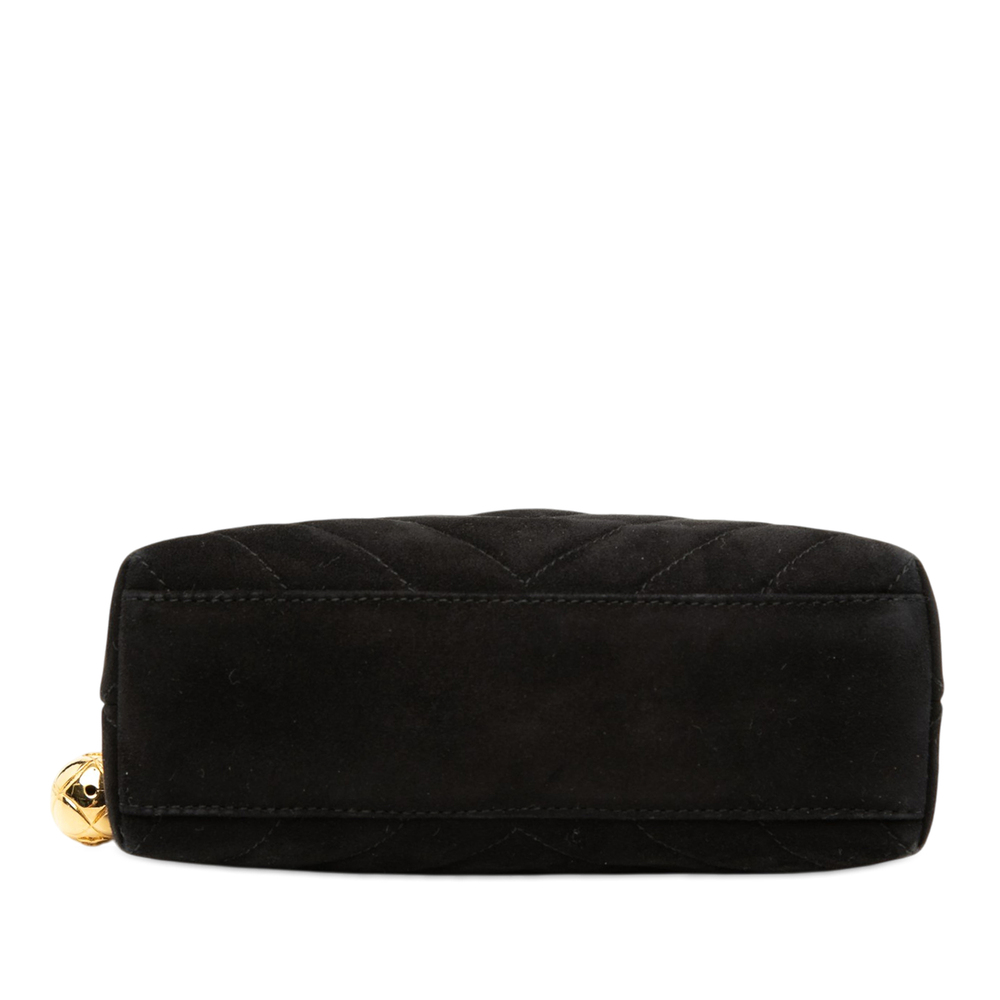 Pre-Loved Chanel CC Diamond Quilted Suede Crossbody - Picture 3 of 8